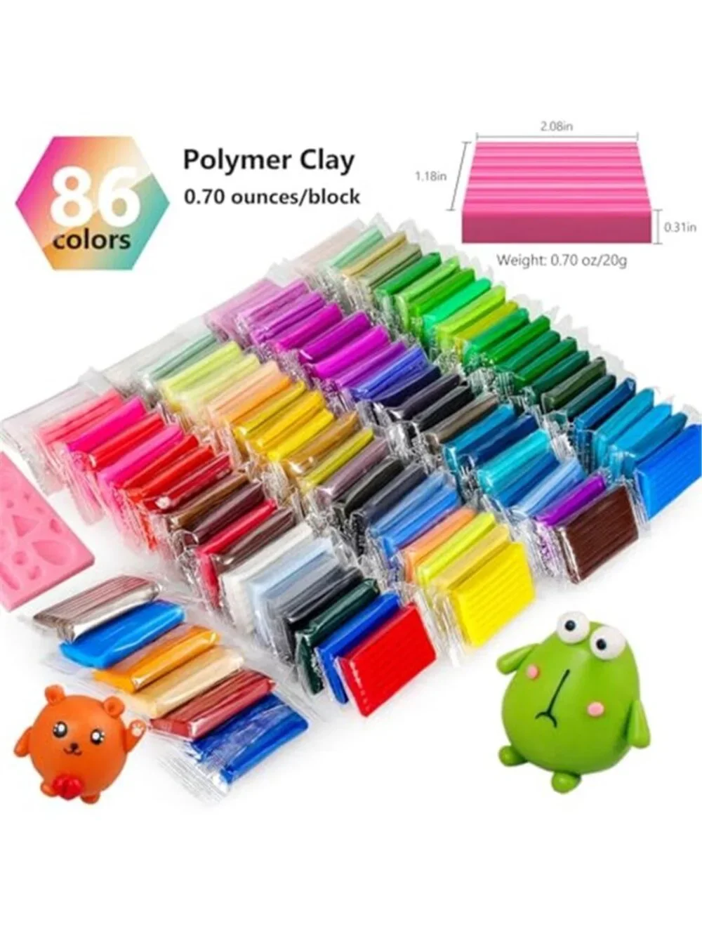 New Polymer Clay Starter Kit, Oven Bake Modeling Clay with Sculpting Tools